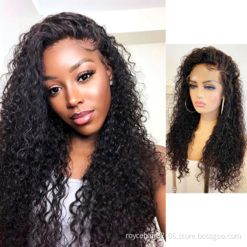 360 Swiss HD Lace Frontal Curly 100% Human Hair Wigs,Virgin Peruvian Glueless Pre Plucked Full Lace Wig for Women